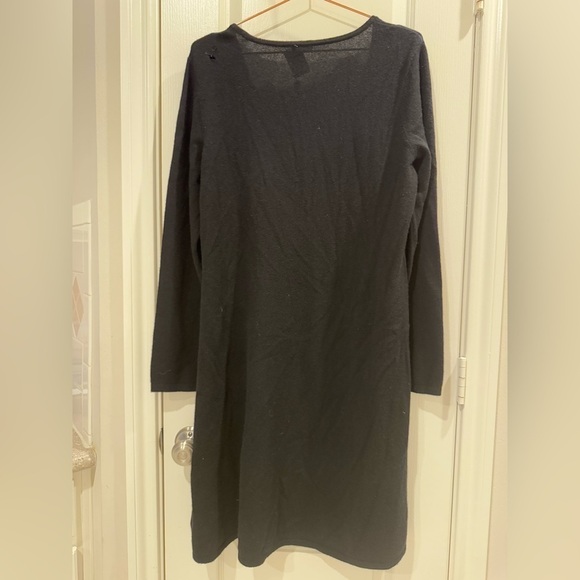 MAGASCHONI CASHMERE 100% Cashmere Black Dress Size XL NWT (HEAVILY FLAWED) - Picture 2 of 7
